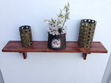 Wall Shelf Rustic Style Solid Wood with Cherry Finish