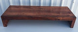 TV Riser Stand Modern Rustic Solid Wood with Medium Finish
