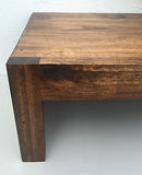 TV Riser Stand Modern Rustic Solid Wood with Medium Finish