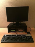 Computer Monitor Riser Stand Handcrafted Modern Style Shelf