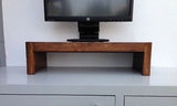 TV Riser Stand Solid Pine Wood Coffee Finish Handcrafted Custom Sizing