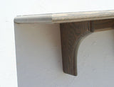 Wall Shelf Solid Oak Wood Plate Groove Design with Medium Finish (Choose Color)