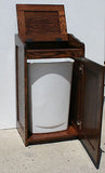 Oak Trash Can or Hamper Bin in Traditional Style Arts and Craft Designs