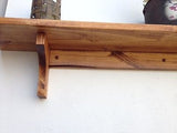 Wall Shelf Rustic Style Solid Wood with Cherry Finish