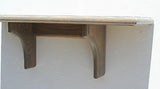 Wall Shelf Solid Oak Wood Plate Groove Design with Medium Finish (Choose Color)
