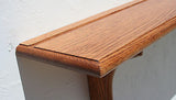 Wall Shelf Solid Oak Wood Plate Groove Design with Medium Finish (Choose Color)