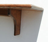 Wall Shelf Solid Oak Wood Plate Groove Design with Medium Finish (Choose Color)