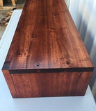 TV Riser Stand Modern Rustic Solid Wood with Medium Finish