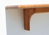 Wall Shelf Solid Oak Wood Plate Groove Design with Medium Finish (Choose Color)