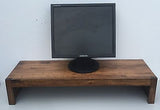 TV Riser Stand Modern Rustic Solid Wood with Medium Finish