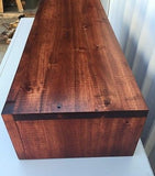 TV Riser Stand Modern Rustic Solid Wood with Medium Finish