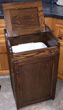 Oak Trash Can or Hamper Bin in Traditional Style Arts and Craft Designs