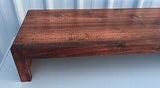 TV Riser Stand Modern Rustic Solid Wood with Medium Finish