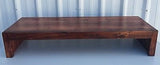 TV Riser Stand Modern Rustic Solid Wood with Medium Finish