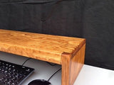 TV Riser Stand Solid Pine Wood Coffee Finish Handcrafted Custom Sizing