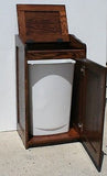 Oak Trash Can or Hamper Bin in Traditional Style Arts and Craft Designs