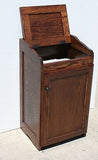 Oak Trash Can or Hamper Bin in Traditional Style Arts and Craft Designs