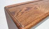 Wall Shelf Solid Oak Wood Plate Groove Design with Medium Finish (Choose Color)