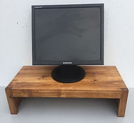 TV Riser Stand Modern Rustic Solid Wood with Medium Finish