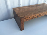 TV Riser Stand Modern Oak Style Handcrafted Custom Sizing