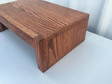 TV Riser Stand Modern Oak Style Handcrafted Custom Sizing