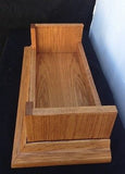 TV Riser Stand Traditional CROWN Style Oak Wood Handcrafted Custom Sizing