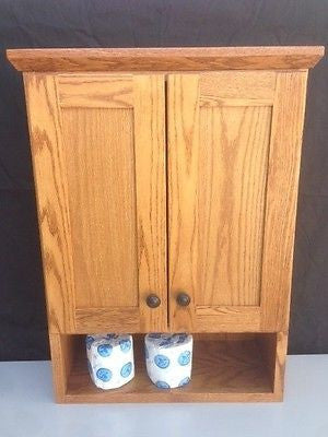 Bathrooms And More Oak Small Vanity Cabinet – 1 Drawer, 1 Door, Shaker Style – 300