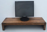TV Riser Stand Modern Rustic Solid Wood with Medium Finish