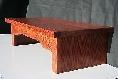 TV Riser Stand Mission Oak Style Arts and Craft Shelf Custom Sizing