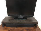 TV Riser Stand Modern Style Double Tier Oak Wood with Medium Finish