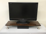 TV Riser Stand Industrial Solid Alder Style Pillar Legs Handcrafted Custom Sizing