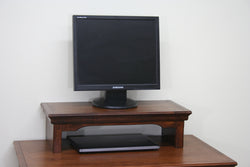 TV Riser Stand Traditional Style Arts and Craft Shelf Alder Wood